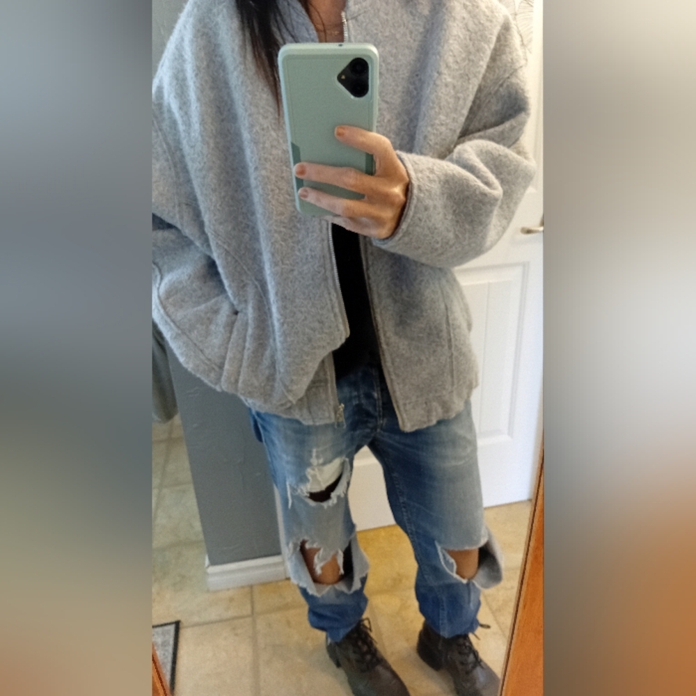 Gray Zip-Up Jacket - Picture 2 of 2